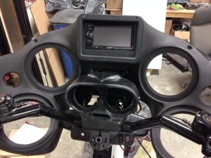 HARLEY - Double Din / Ipad mini RoadGlide Inner for 4 X 7.7" JL Speakers up to 2013