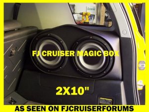 Toyota - FJ Cruiser 2X10w1v3 w/Subs PASS SIDE Loaded Sub box Subwoofer enclosure